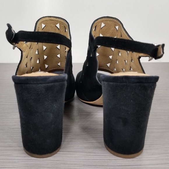 Halogen Zoey Slingback Sandal Black Suede Size 7.5 - Picture 5 of 11